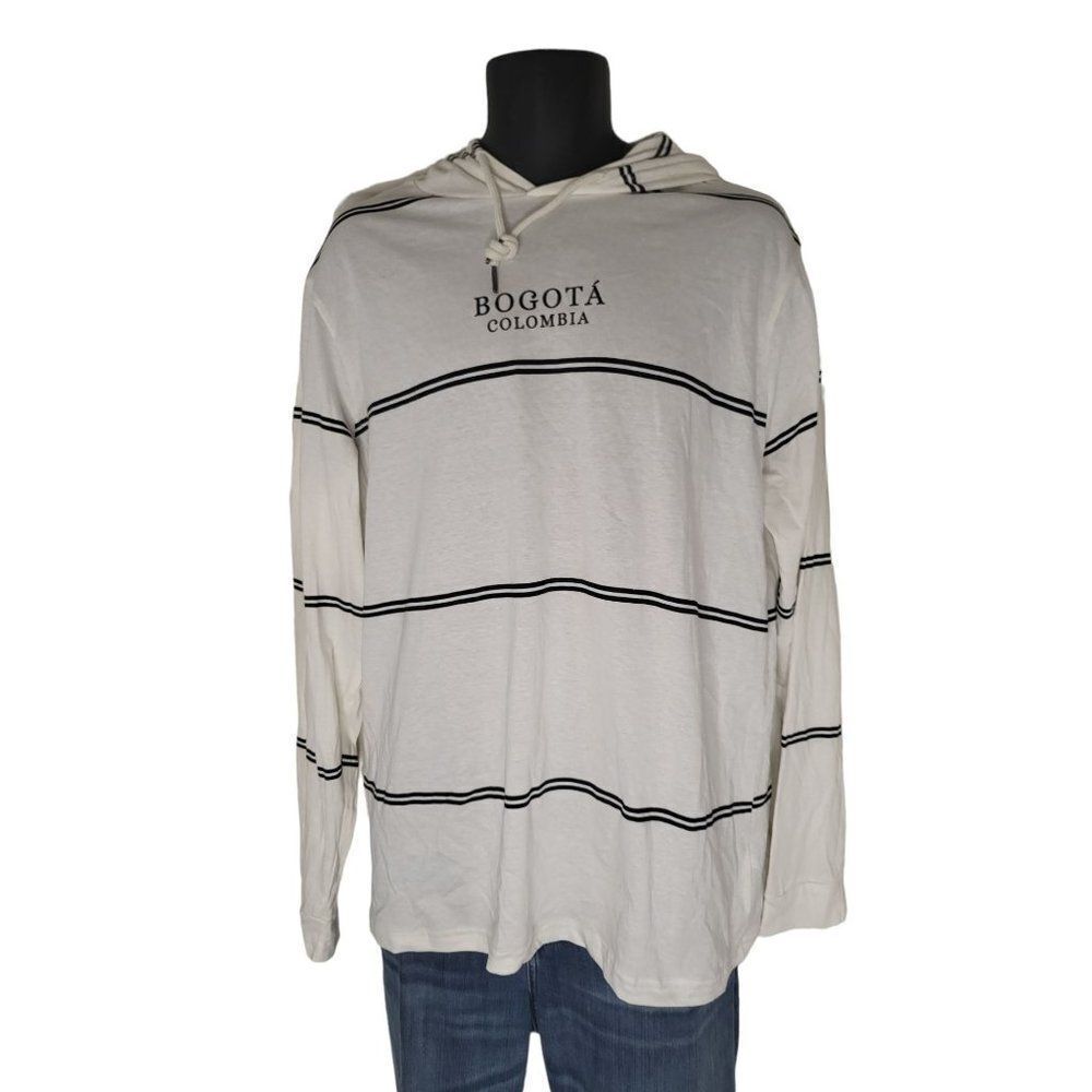 Denim And‎ Flowers Bogota Colombia Sz L Hooded Shirt Men